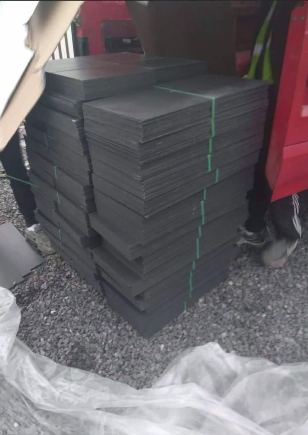 New slates delivered to site for a re-roof